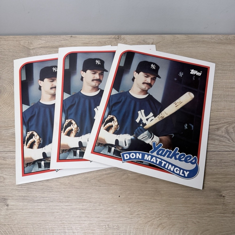 Don Mattingly Yankees Topps Pocket Folder Lot Vintage MLB Baseball Collector‎